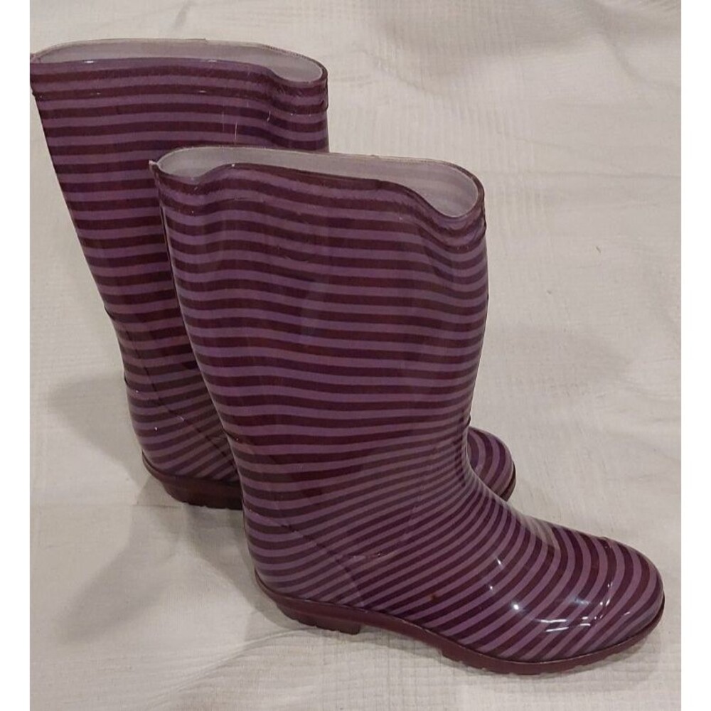 UGG Kids Raana Purple Striped Rain Boots Size 3